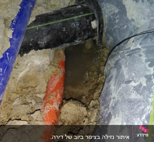 צינורות פלסטיק צבעוניים עם נזילת מים